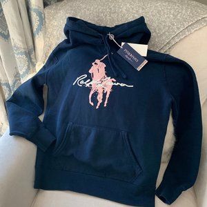 polo pink pony hoodie